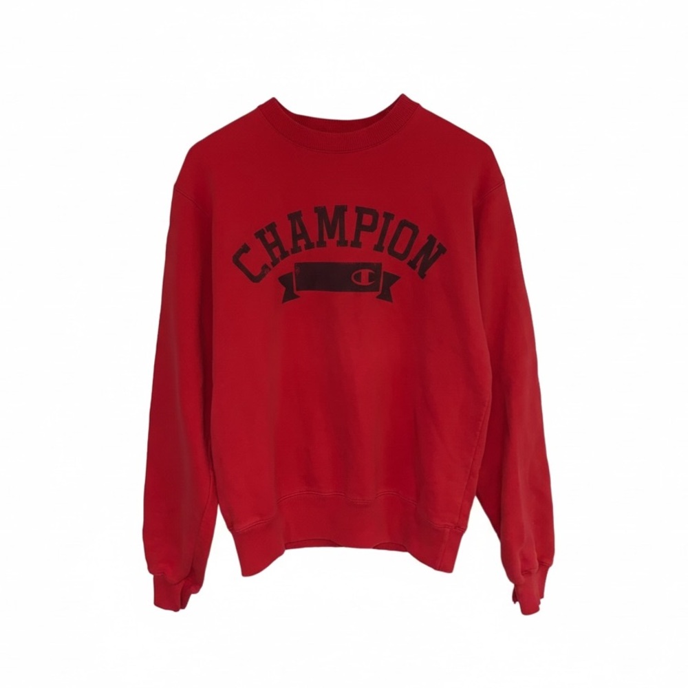 Champion Vintage Eco Crewneck Sweatshirt Men’s‎ Small Red Logo